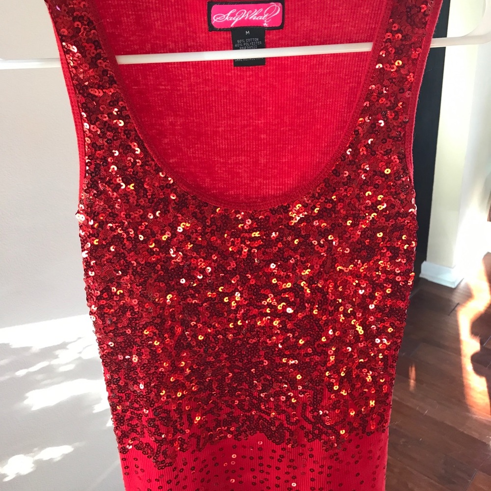 Red Sequin Top ❤️ by Say What